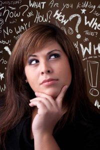 A woman considers speaking to a skin expert at Elan Medical Skin Clinics in Essex and central London