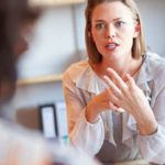 Woman talks to skin experts at central London's Elan Medical Skin Clinic about PCOS