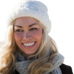 Smiling lady in a winter hat - Don't let winter get the better of your skin! Help is at hand from Elan Medical Skin Clinics in central London and Essex